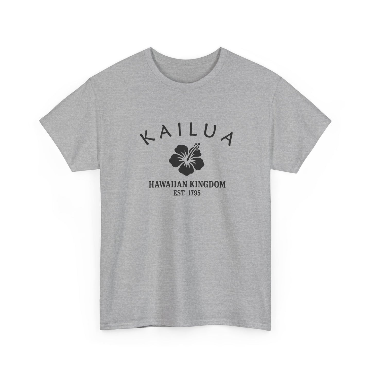 Kailua Hawaii Vintage Retro Unisex Heavy Cotton Tee - Black Logo