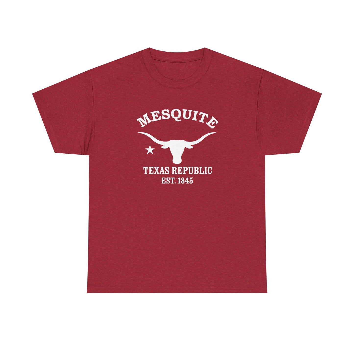 Mesquite Texas Vintage Retro Unisex Heavy Cotton Tee - White Logo
