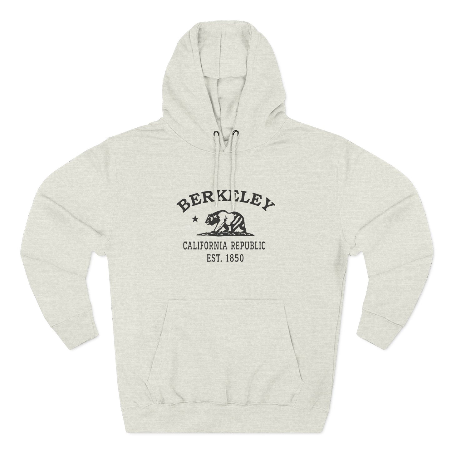 Berkeley California Vintage Retro Unisex Heavy Cotton Hoodie - Black Logo
