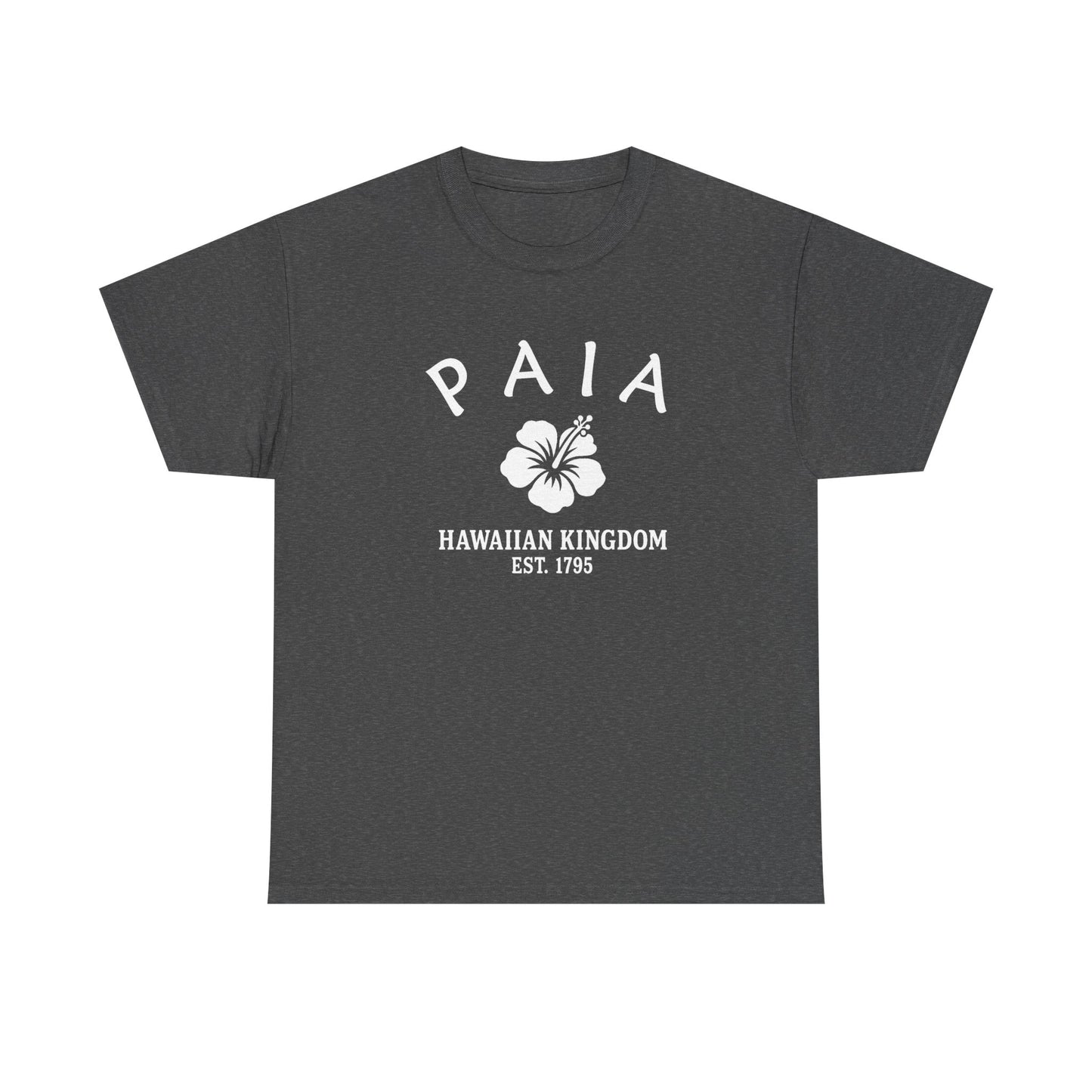 Paia Hawaii Vintage Retro Unisex Heavy Cotton Tee - White Logo