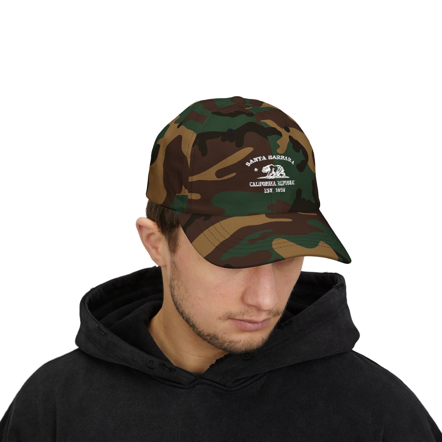 Santa Barbara California Classic Cotten Cap - White Logo