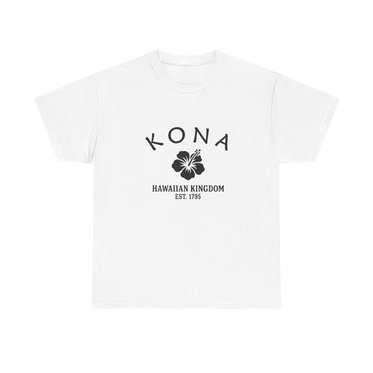 Kona Hawaii Vintage Retro Unisex Heavy Cotton Tee - Black Logo