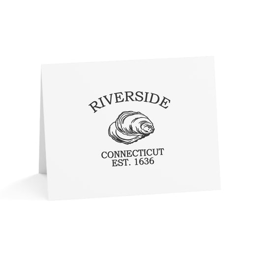 Riverside Connecticut Vintage Retro Thank You Card Set - Black Logo