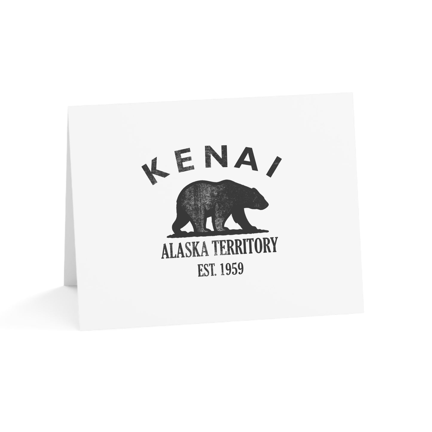 Kenai Alaska Vintage Retro Thank You Card Set - Black Logo