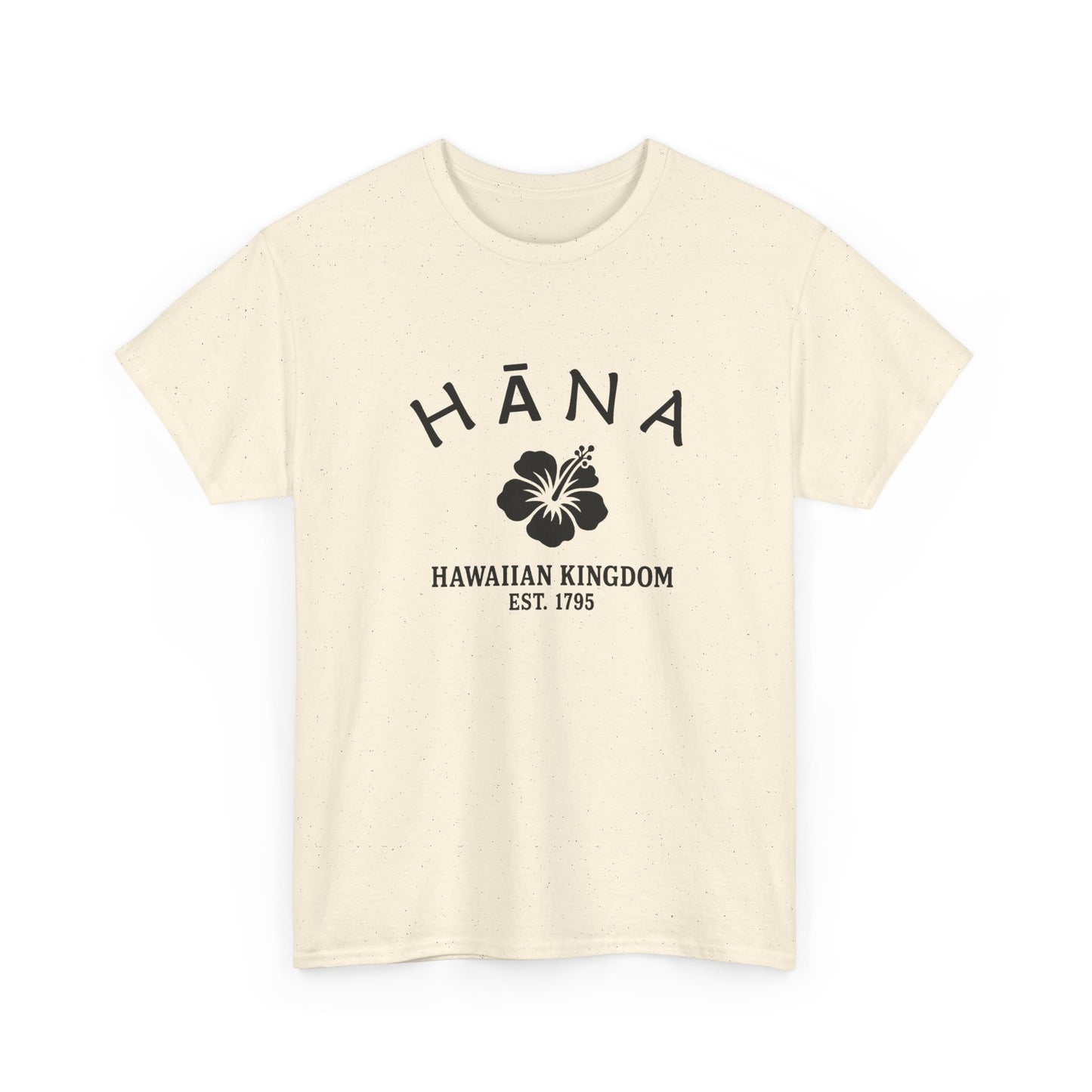 Hana Hawaii Vintage Retro Unisex Heavy Cotton Tee - Black Logo