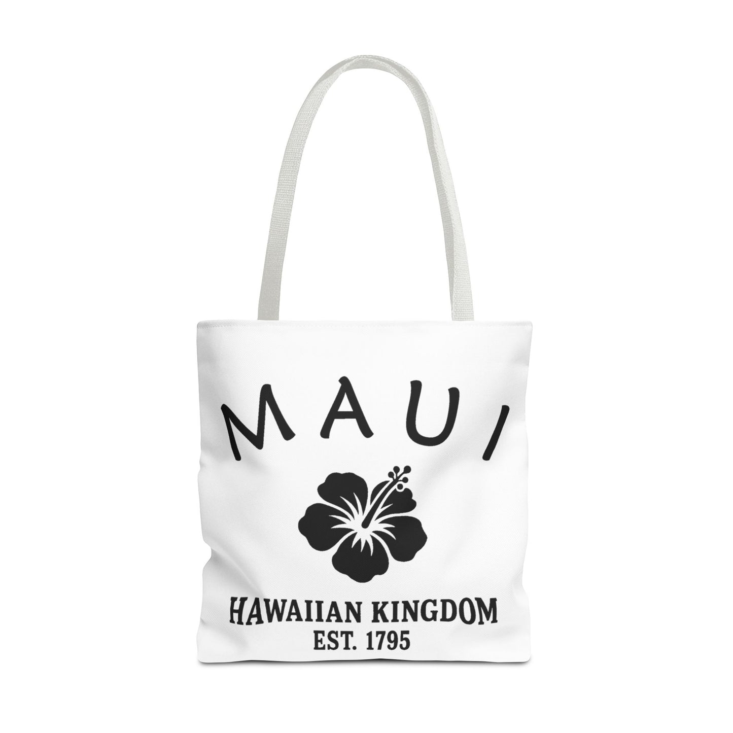 Maui Hawaii Vintage Retro Light Canvas Tote - Black Logo
