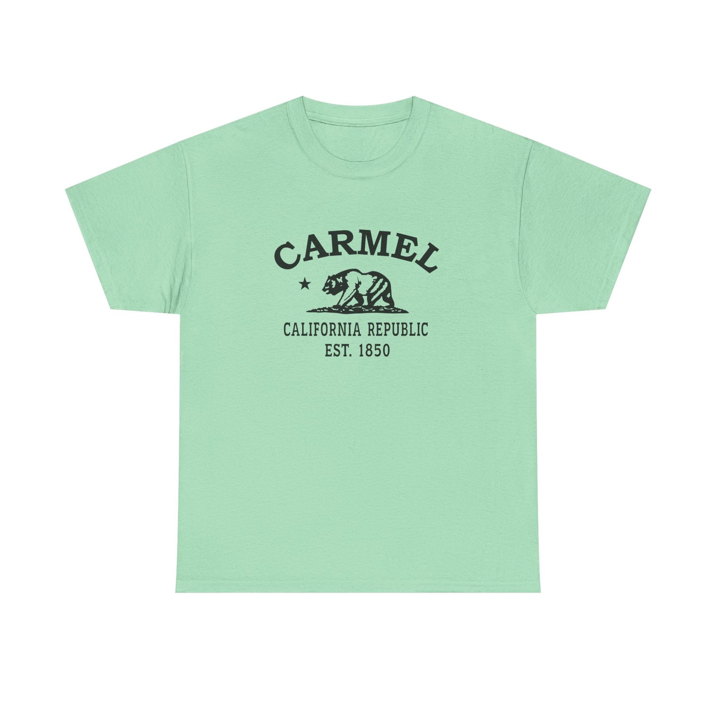 Carmel California Vintage Retro Unisex Heavy Cotton Tee - Black Logo
