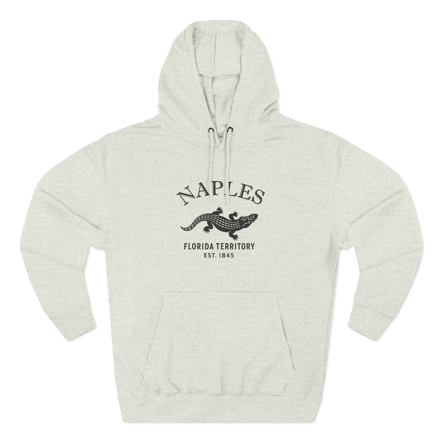 Naples Florida Vintage Retro Unisex Heavy Cotton Hoodie - Black Logo