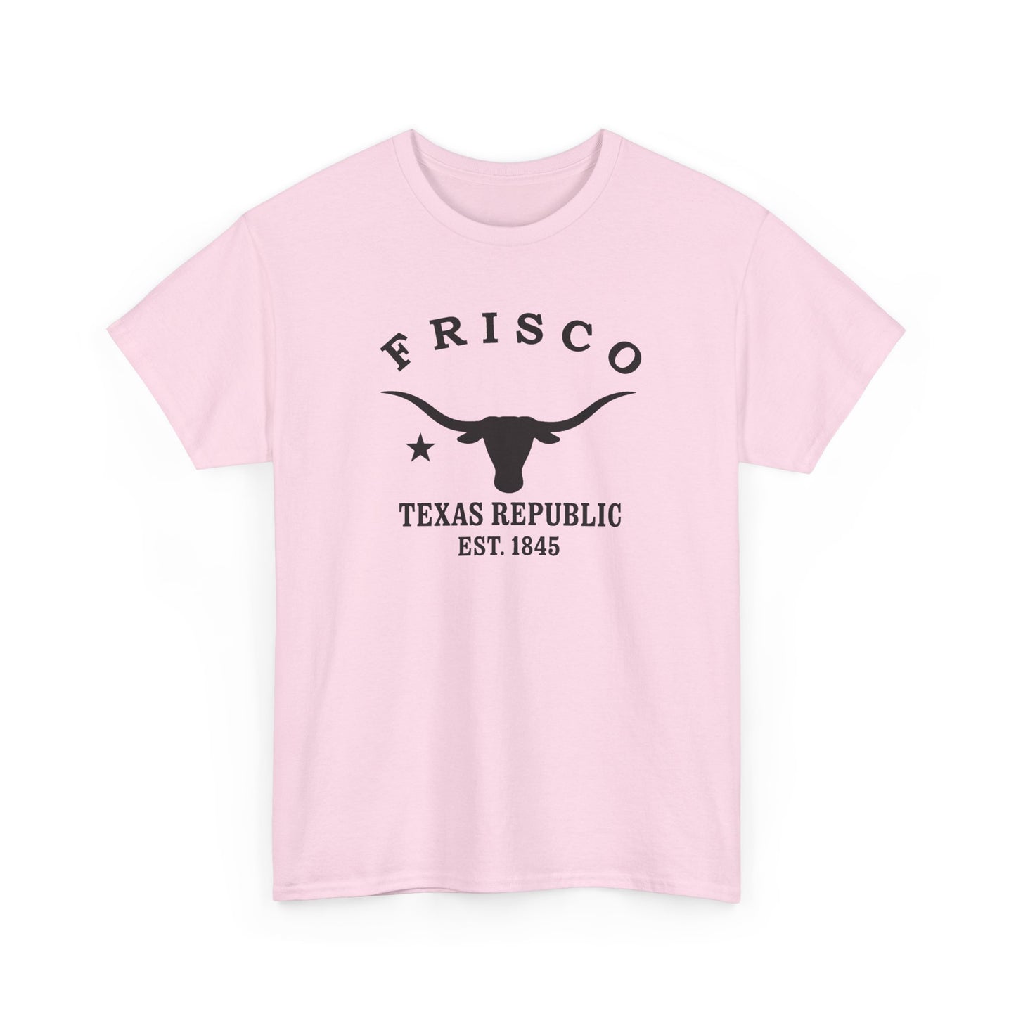 Frisco Texas Vintage Retro Unisex Heavy Cotton Tee - Black Logo