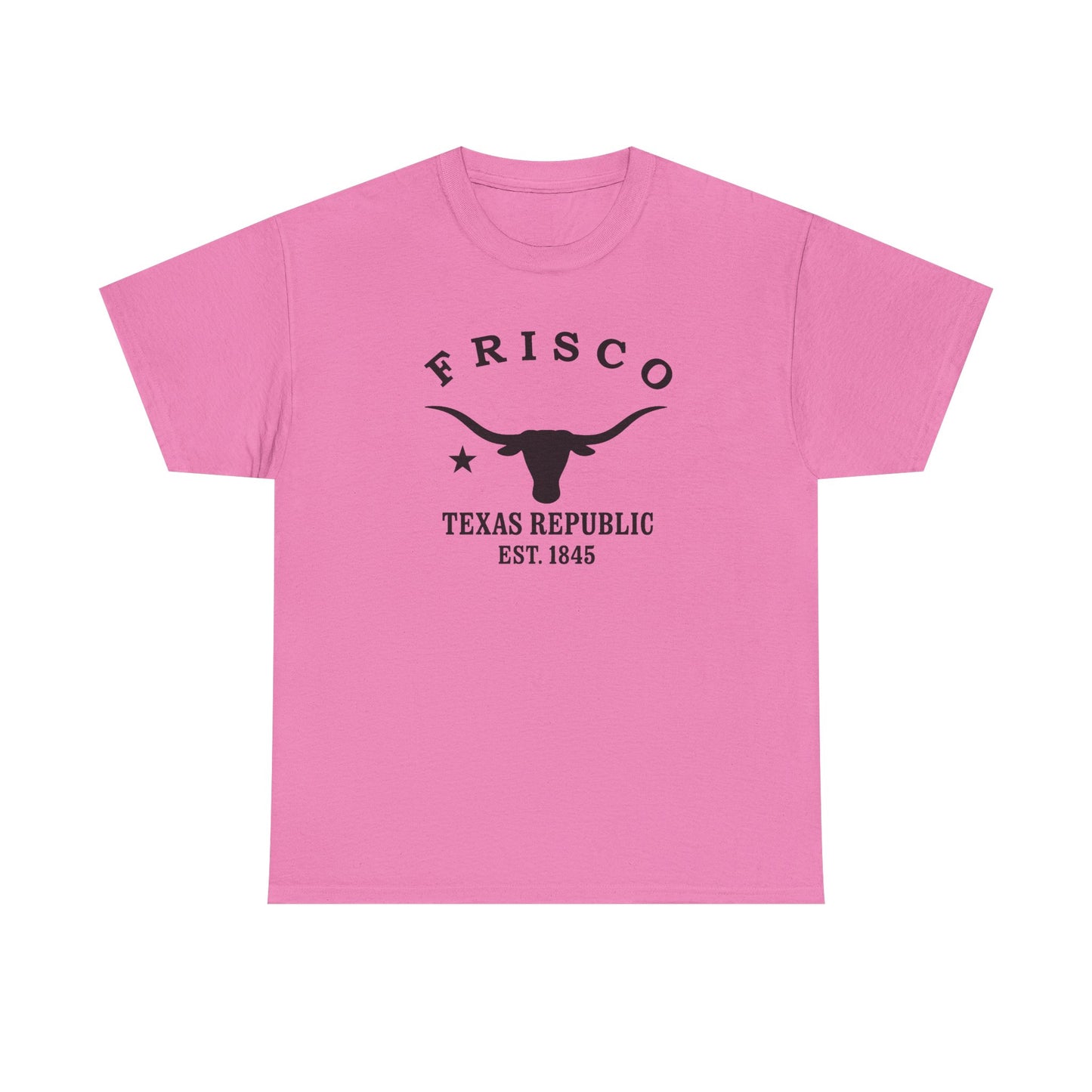 Frisco Texas Vintage Retro Unisex Heavy Cotton Tee - Black Logo