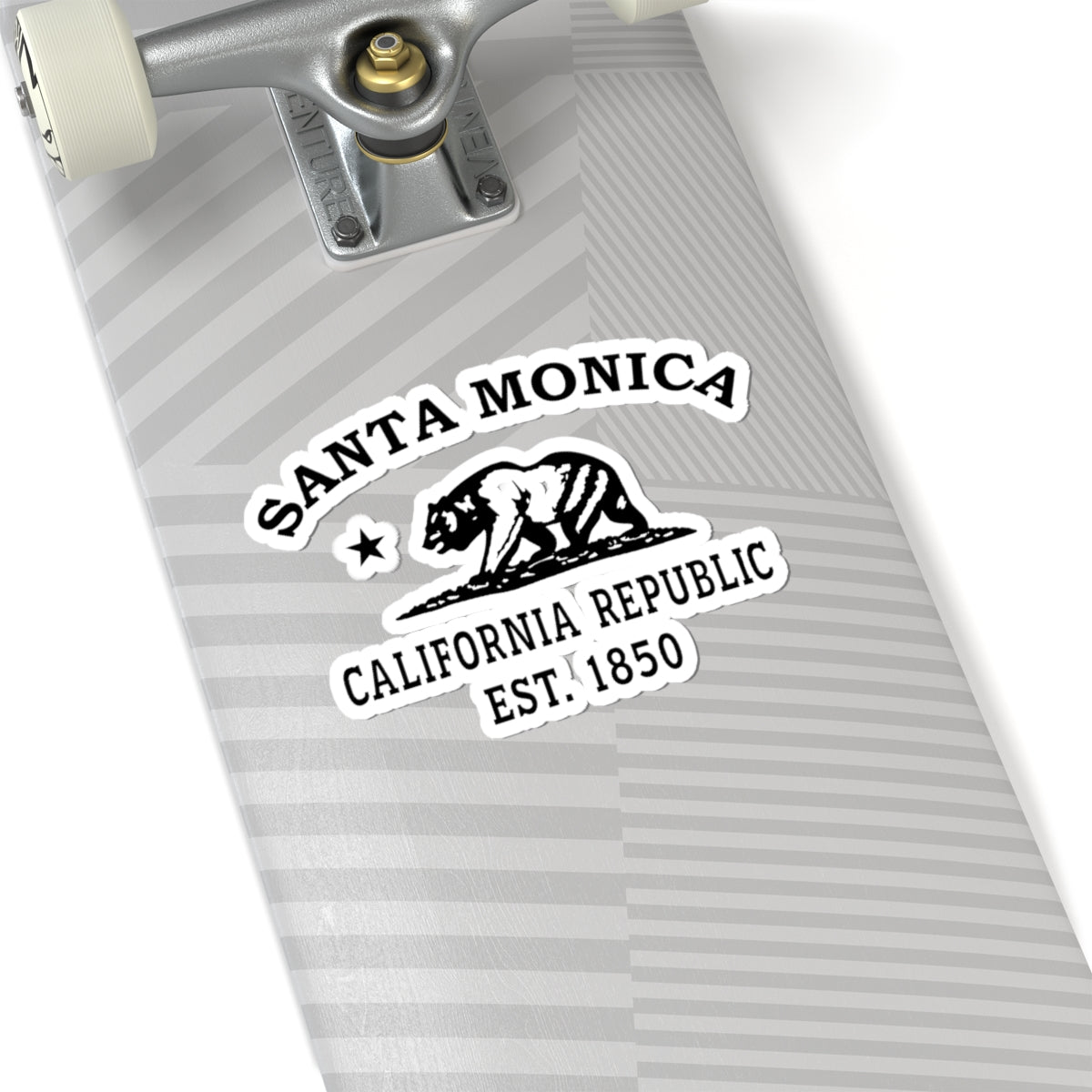 Santa Monica California Vintage Retro Vinyl Sticker - Black Logo