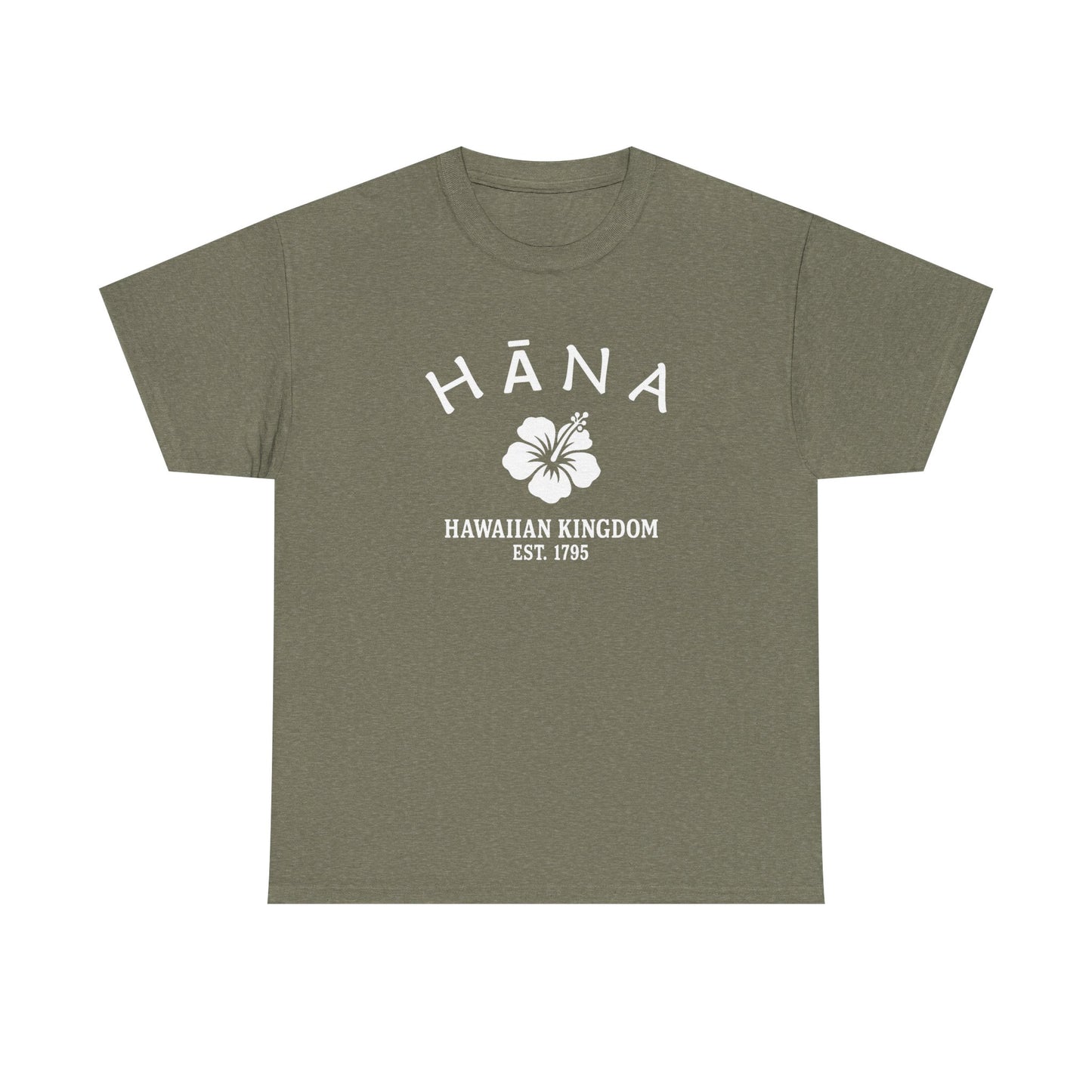 Hana Hawaii Vintage Retro Unisex Heavy Cotton Tee - White Logo