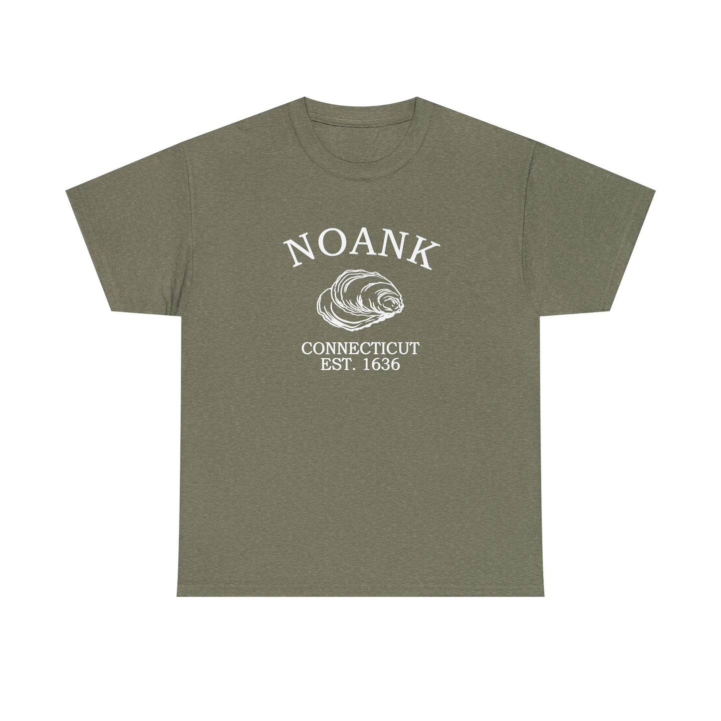 Noank Connecticut Vintage Retro Unisex Heavy Cotton Tee - White Logo
