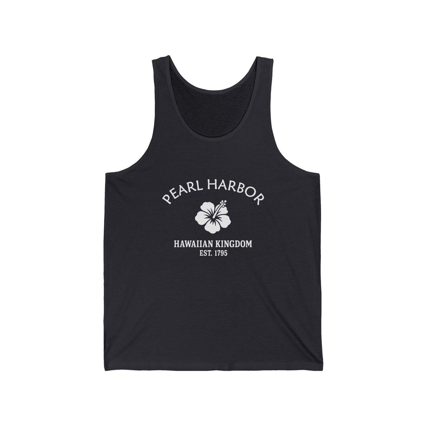Pearl Harbor Hawaii Vintage Retro Unisex Cotton Jersey Tank Top - White Logo