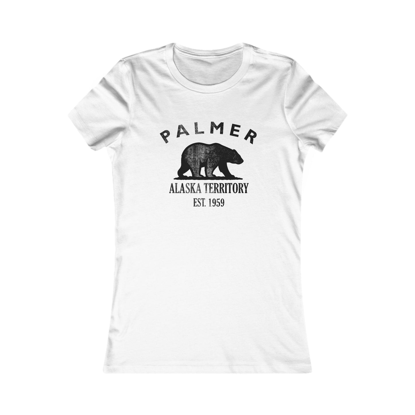 Palmer Alaska Vintage Retro Unisex Heavy Cotton Hoodie - Black Logo