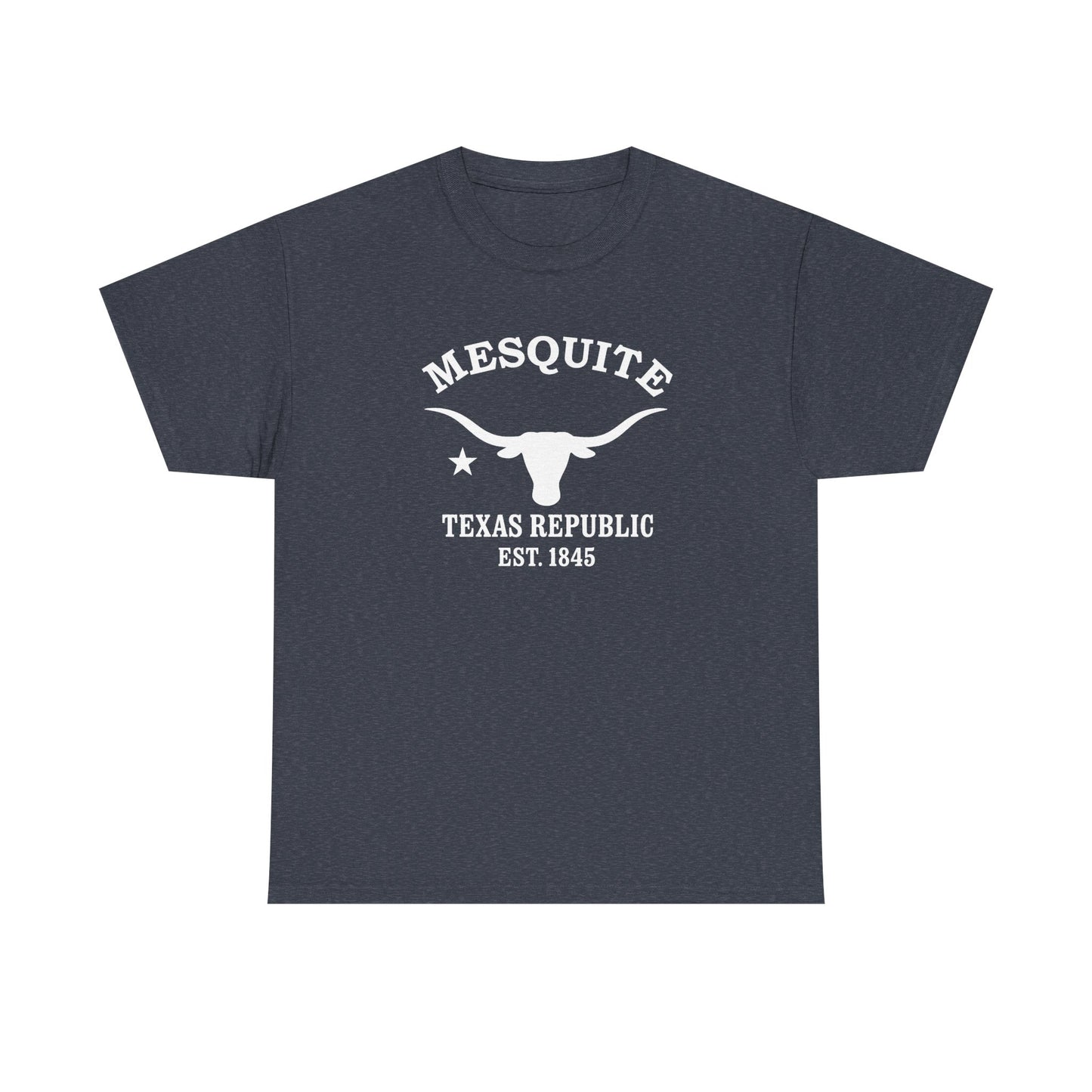 Mesquite Texas Vintage Retro Unisex Heavy Cotton Tee - White Logo
