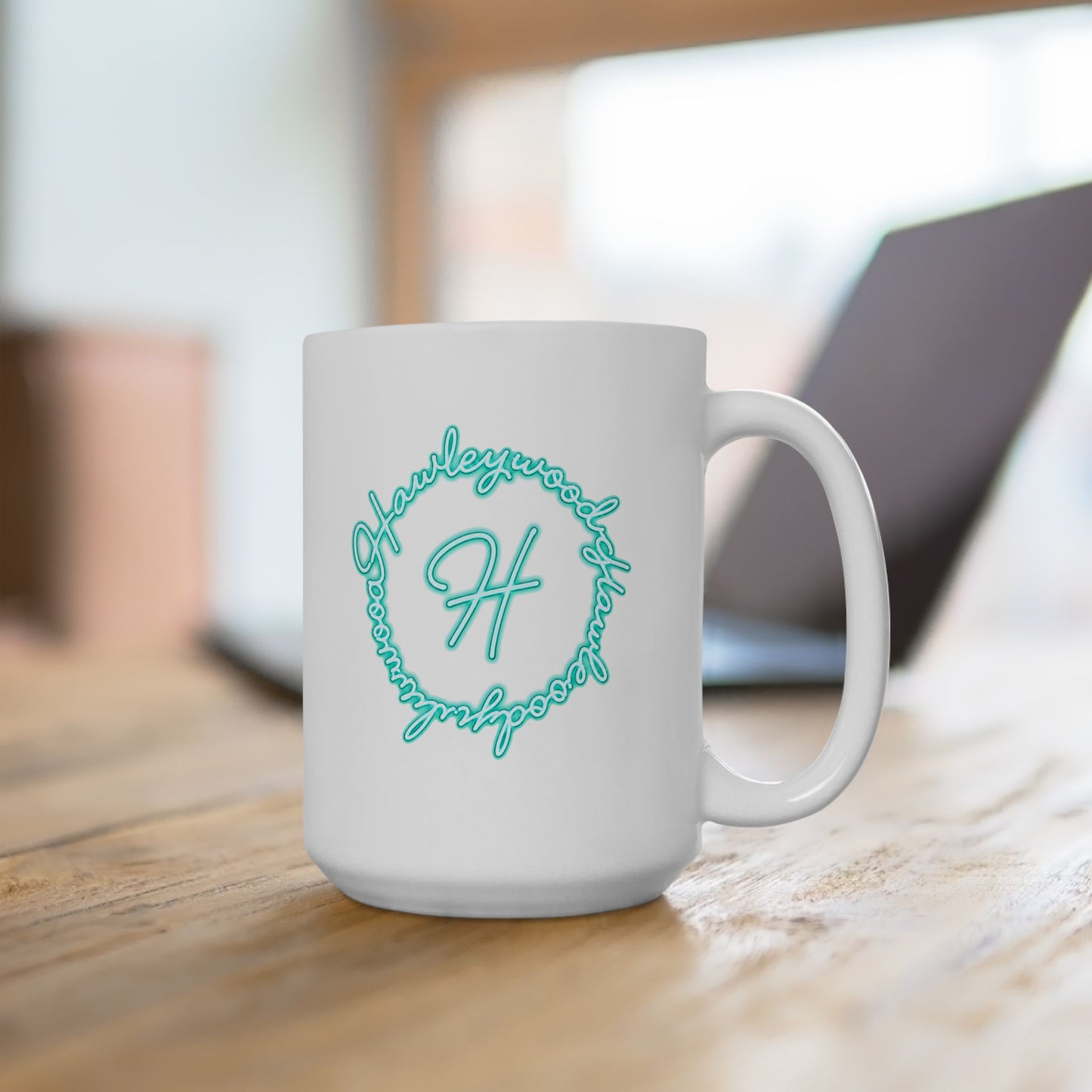 Hawleywood Vintage Retro Ceramic Mug - Round Logo