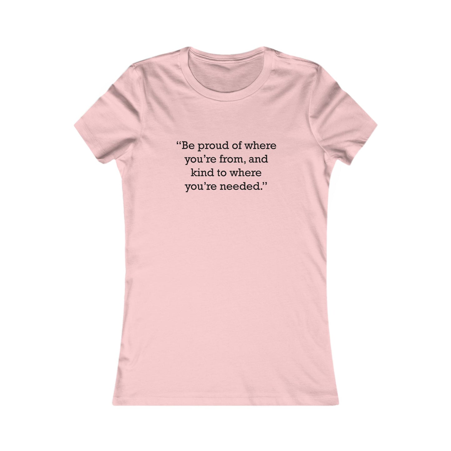 Quote 33 Be-Proud-Of Ringspun Cotton Fitted Vintage Retro Womens Tee - Black Logo