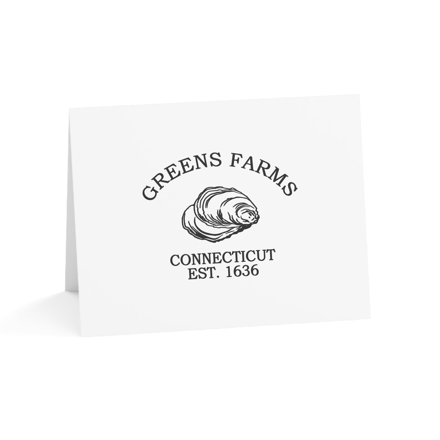 Greens Farms Connecticut Vintage Retro Thank You Card Set - Black Logo