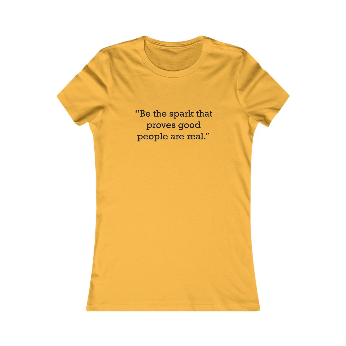 Quote 33 Be-The-Spark Ringspun Cotton Fitted Vintage Retro Womens Tee - Black Logo
