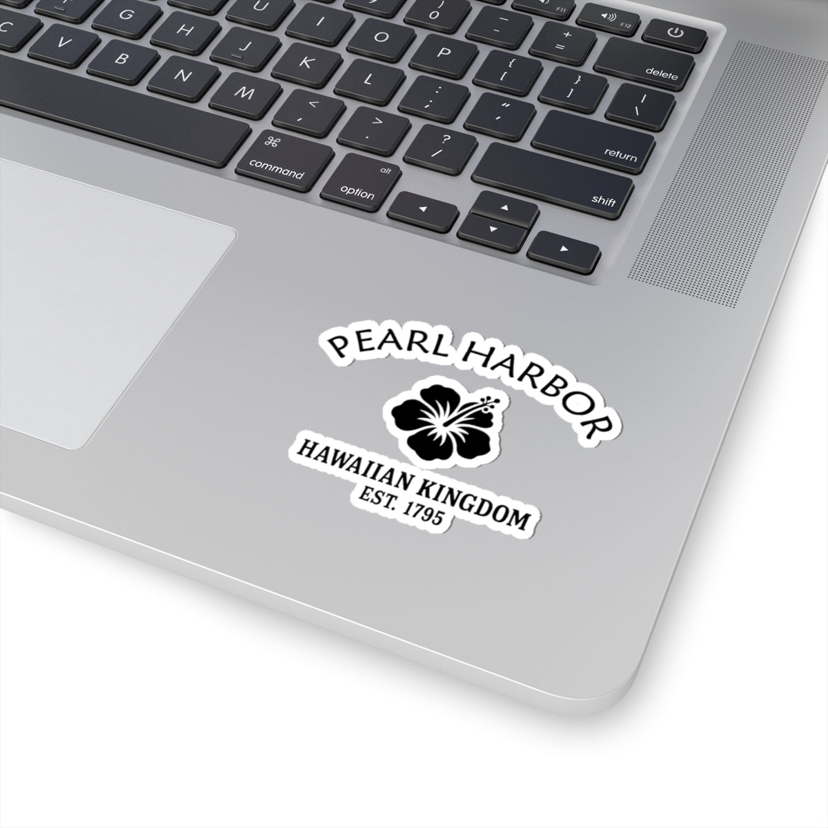 Pearl Harbor Hawaii Vintage Retro Vinyl Sticker - Black Logo