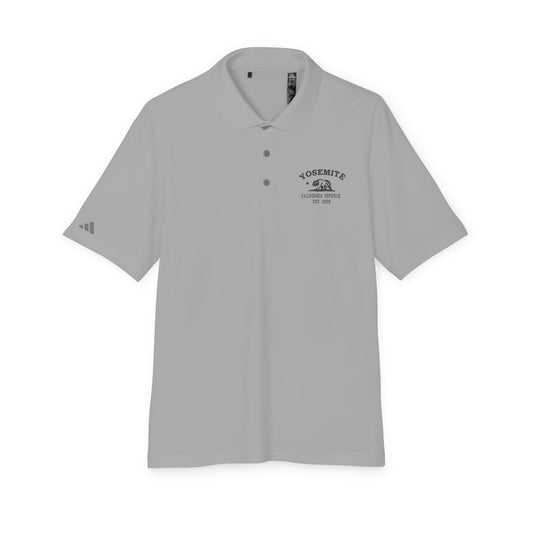 Yosemite California Vintage Retro Embroidered Performance Polo Shirt - Black Logo