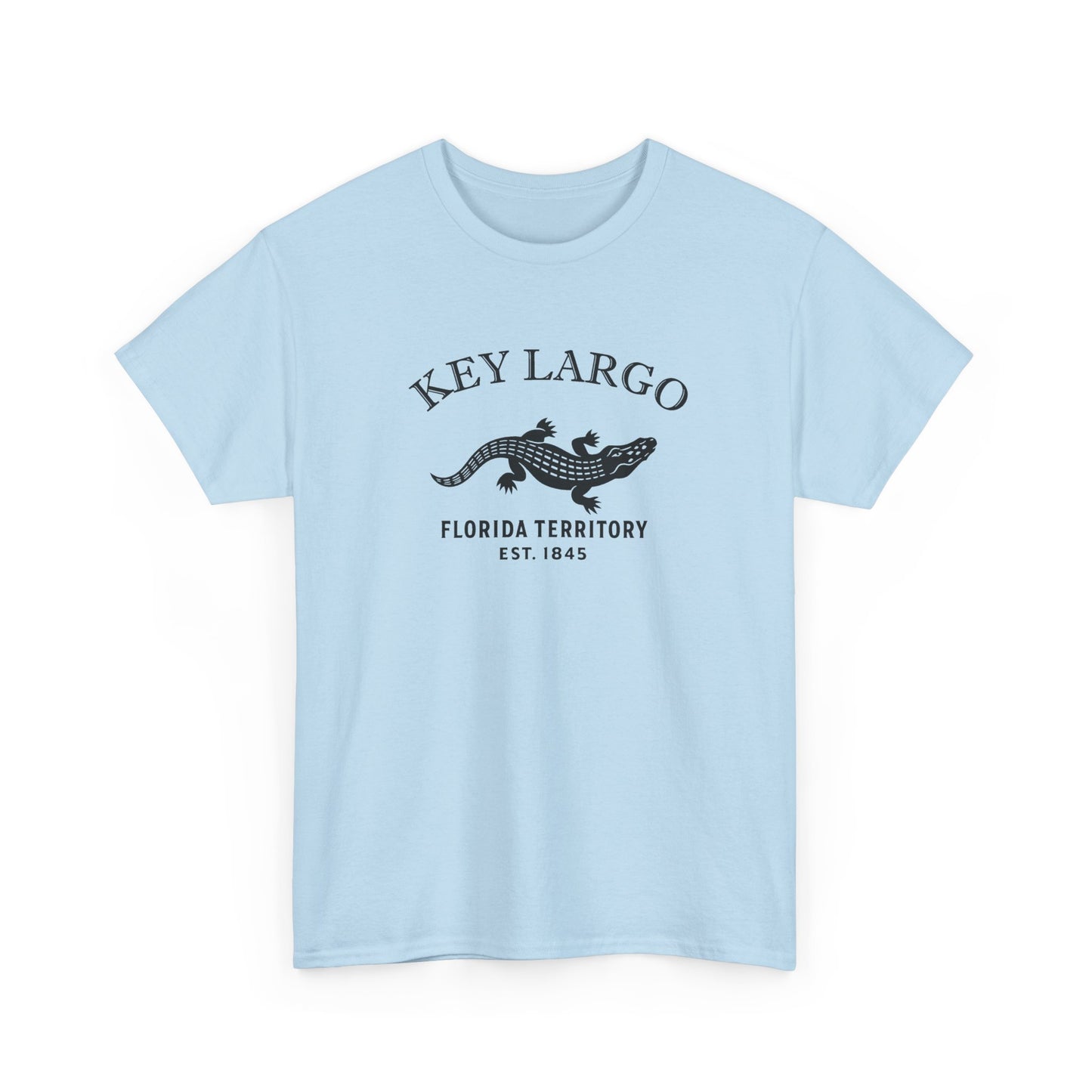 Key Largo Florida Vintage Retro Unisex Heavy Cotton Tee - Black Logo