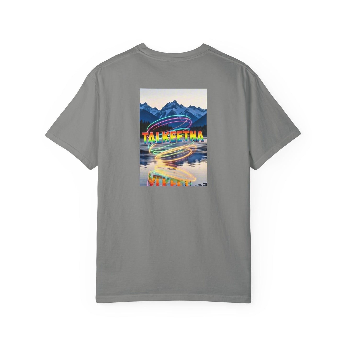 Talkeetna Alaska Vintage Retro Back Printed Art Series Cotton Tee - Black Logo