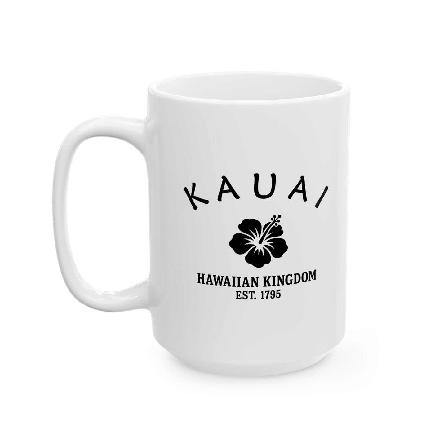Kauai Hawaii Vintage Retro Ceramic Mug - Black Logo