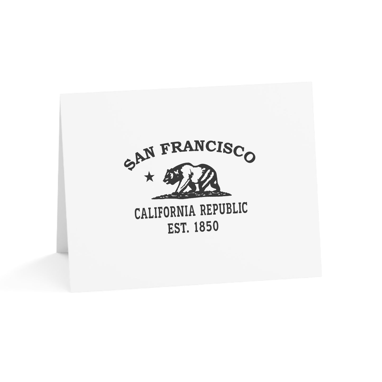 San Francisco California Vintage Retro Thank You Card Set - Black Logo