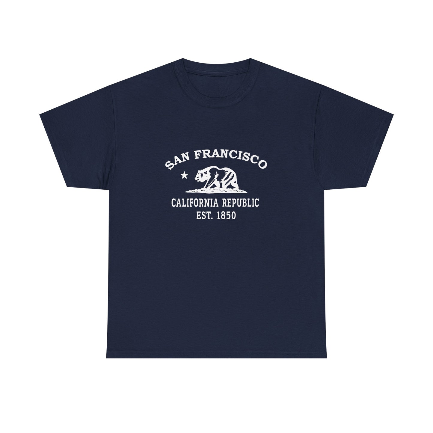 San Francisco California Vintage Retro Unisex Heavy Cotton Tee - White Logo