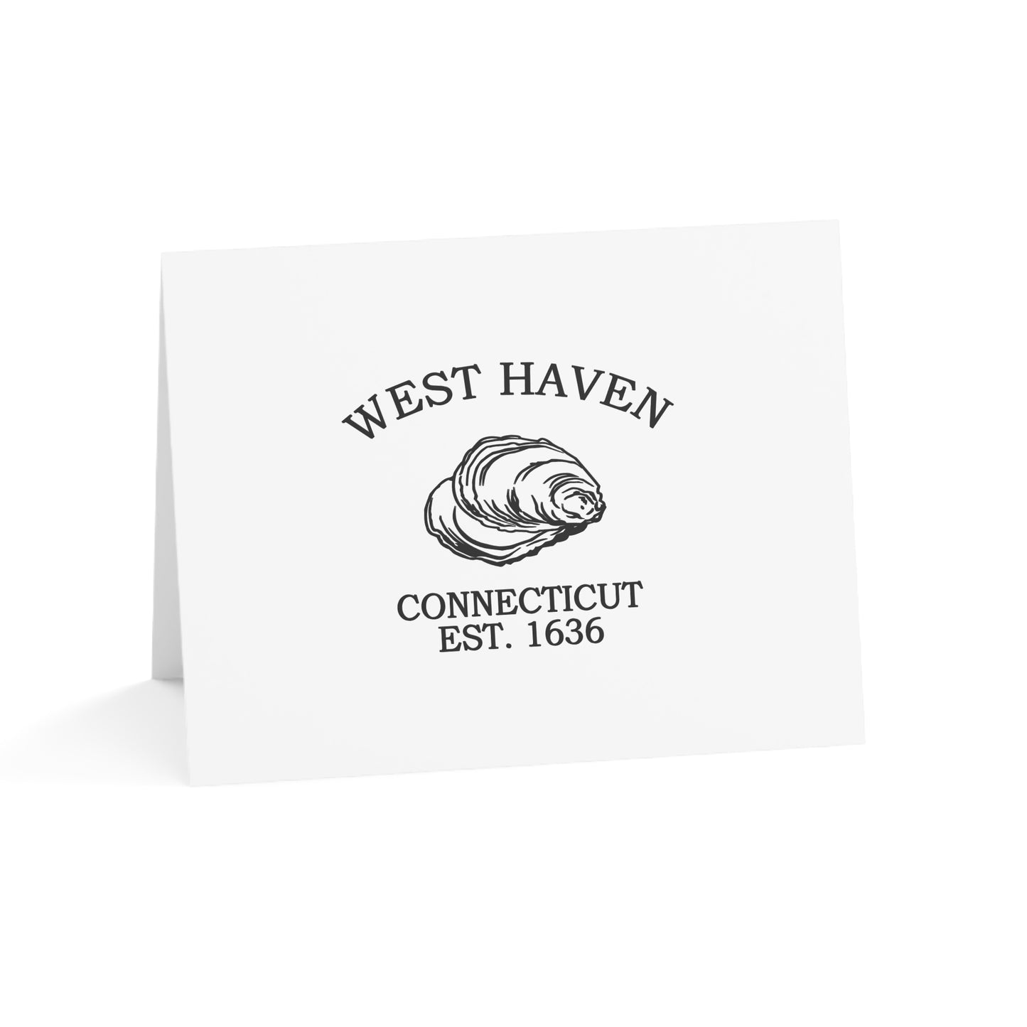 West Haven Connecticut Vintage Retro Thank You Card Set - Black Logo