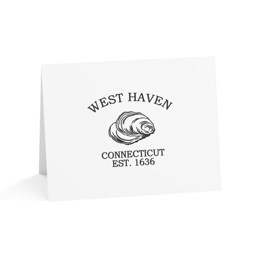 West Haven Connecticut Vintage Retro Thank You Card Set - Black Logo