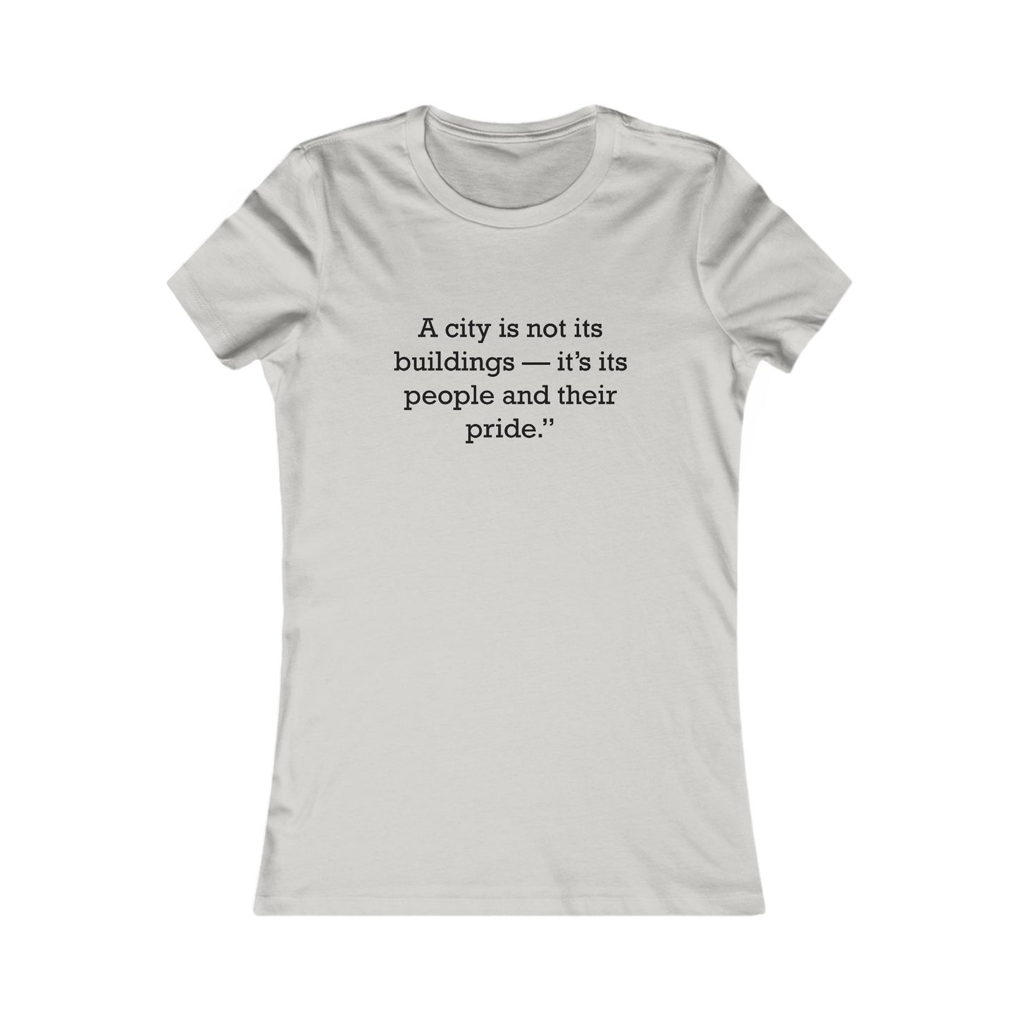 Quote 33 A-City-Is Ringspun Cotton Fitted Vintage Retro Womens Tee - Black Logo