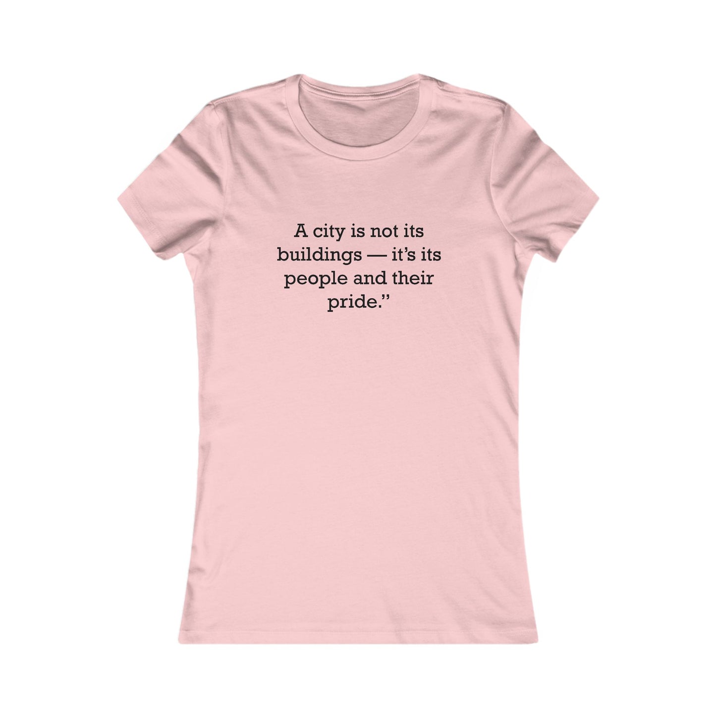 Quote 33 A-City-Is Ringspun Cotton Fitted Vintage Retro Womens Tee - Black Logo
