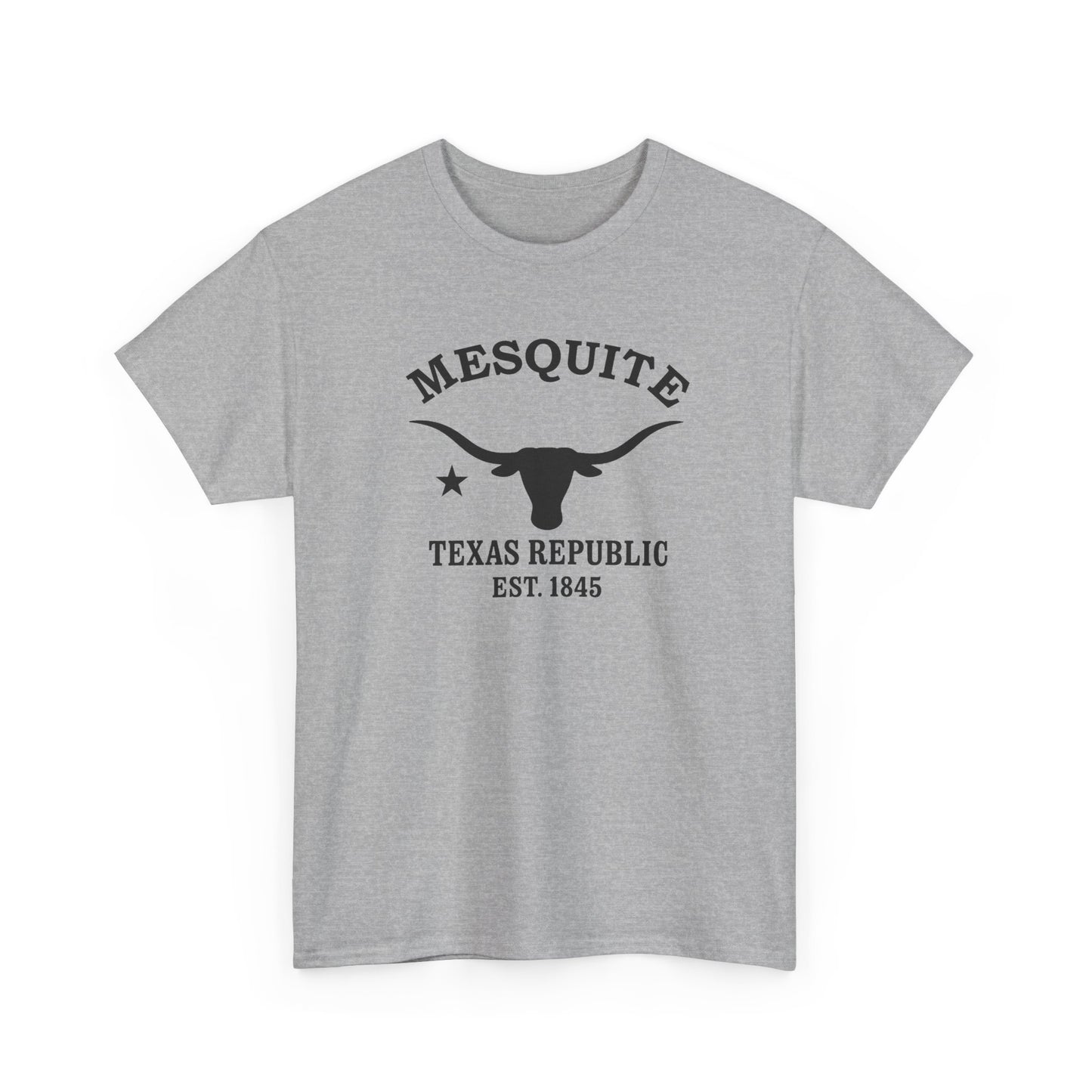 Mesquite Texas Vintage Retro Unisex Heavy Cotton Tee - Black Logo