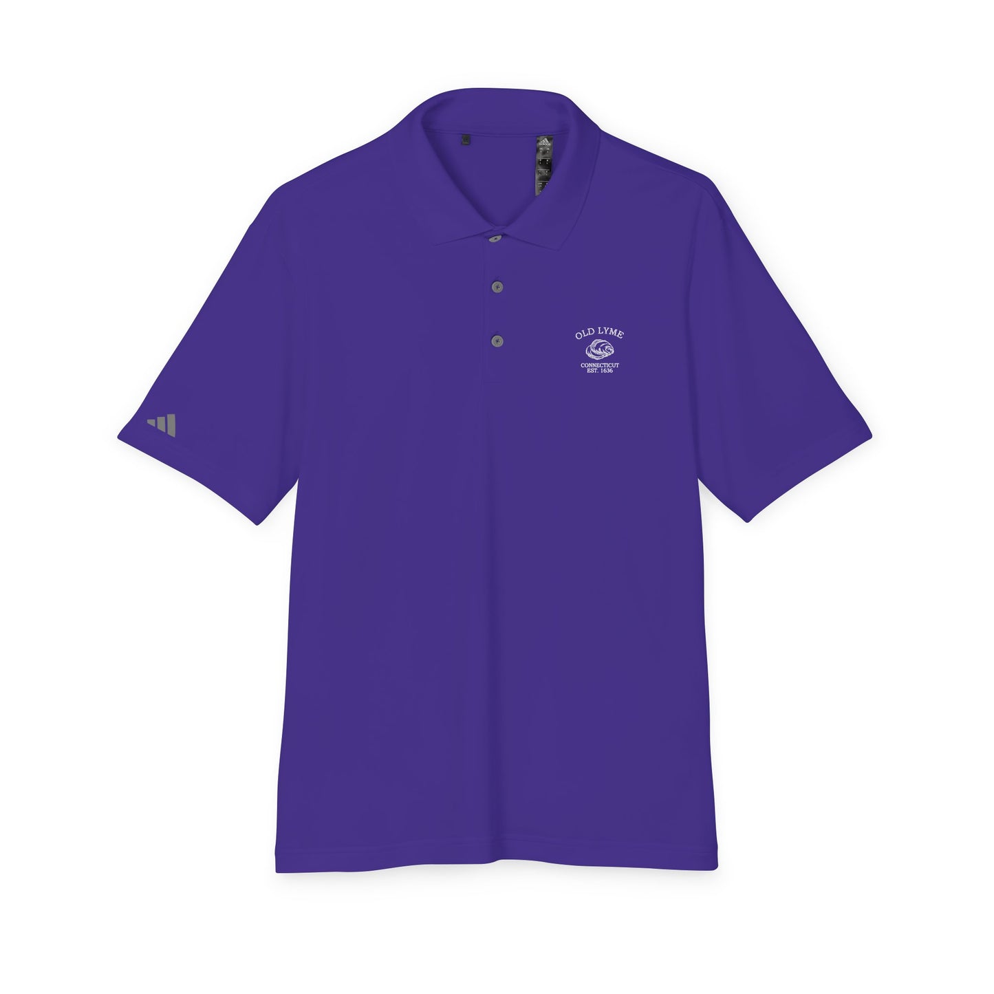 Old Lyme Connecticut Vintage Retro Embroidered Performance Polo Shirt - White Logo