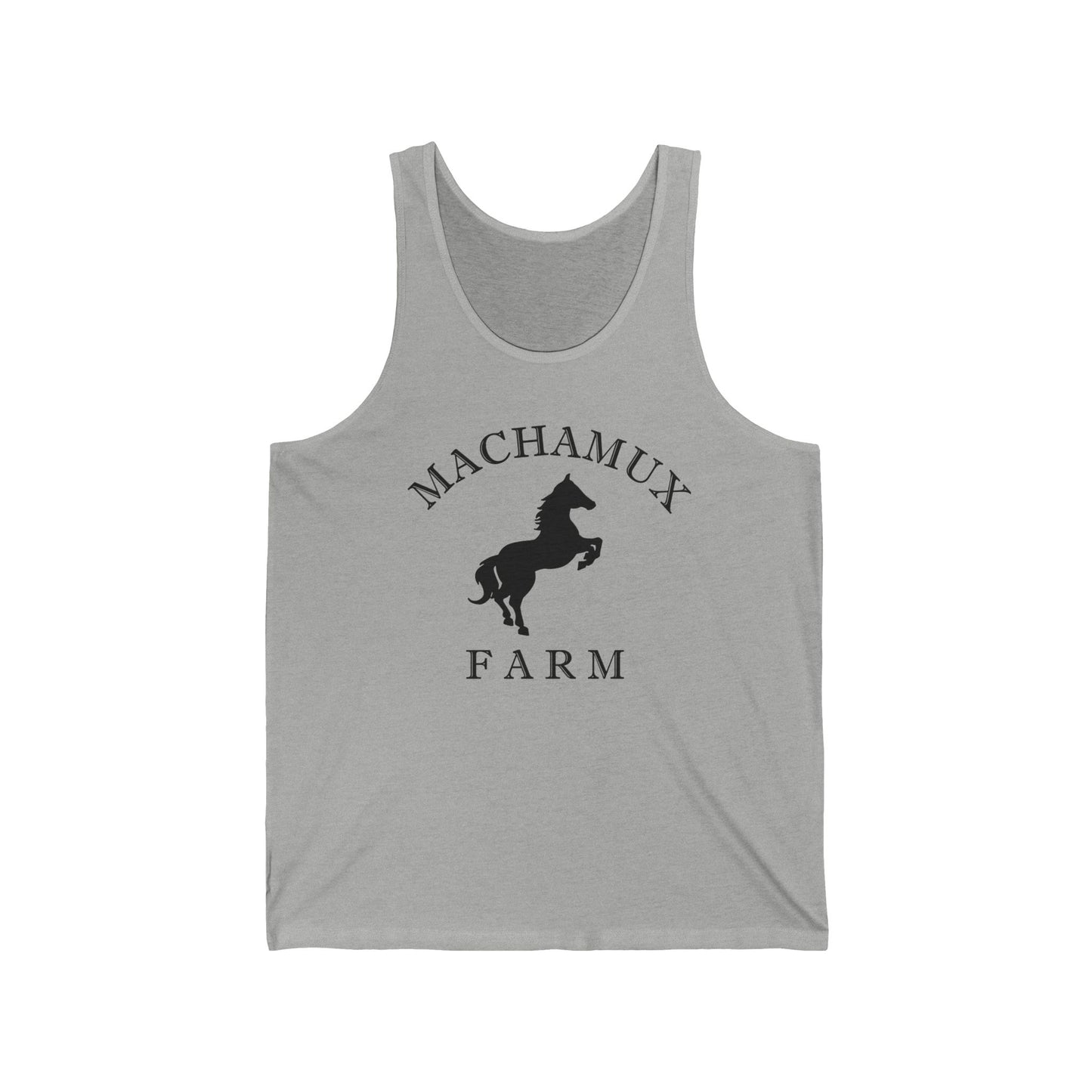 Machamux Farm Unisex Cotton Jersey Tank Top - Black Logo
