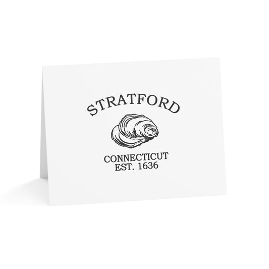 Stratford Connecticut Vintage Retro Thank You Card Set - Black Logo