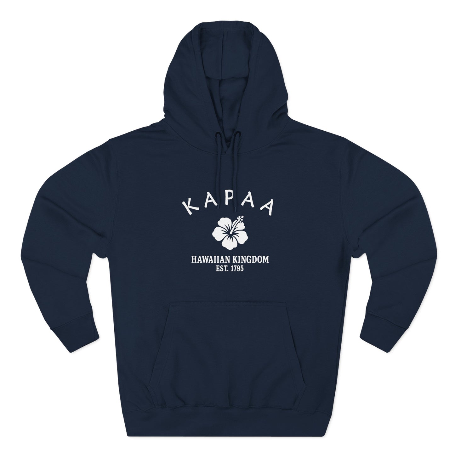 Kapaa Hawaii Vintage Retro Unisex Heavy Cotton Hoodie - White Logo