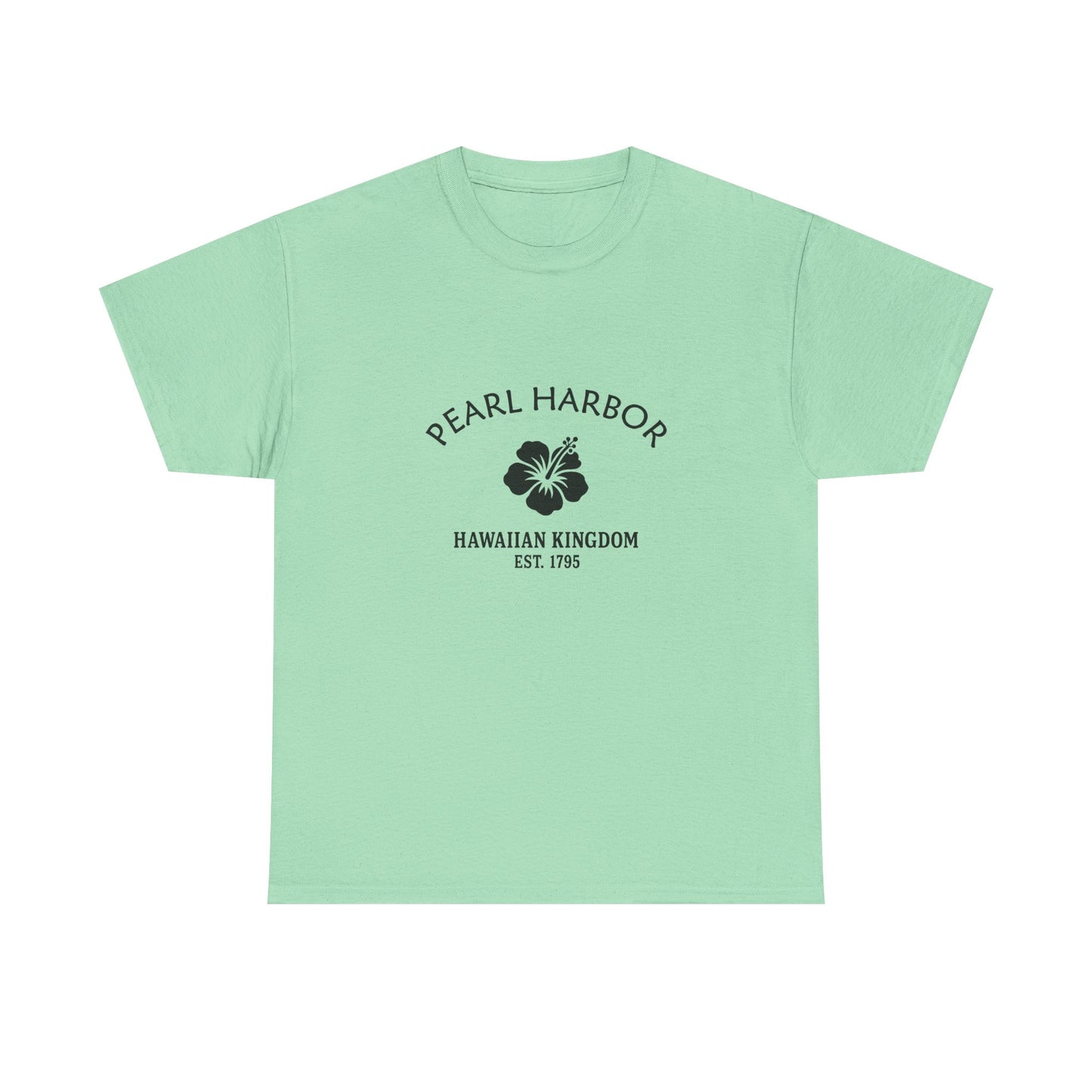 Pearl Harbor Hawaii Vintage Retro Unisex Heavy Cotton Tee - Black Logo