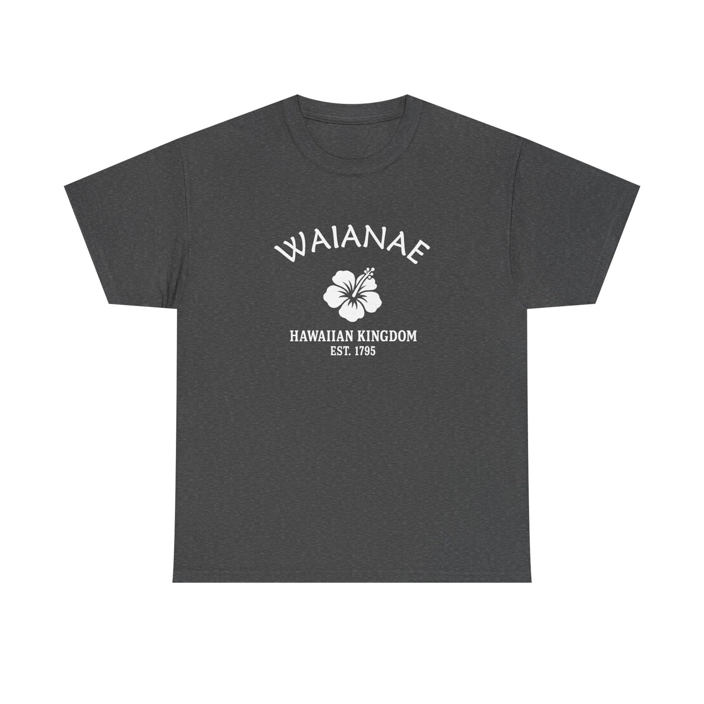 Waianae Hawaii Vintage Retro Unisex Heavy Cotton Tee - White Logo