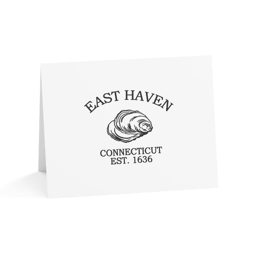 East Haven Connecticut Vintage Retro Thank You Card Set - Black Logo