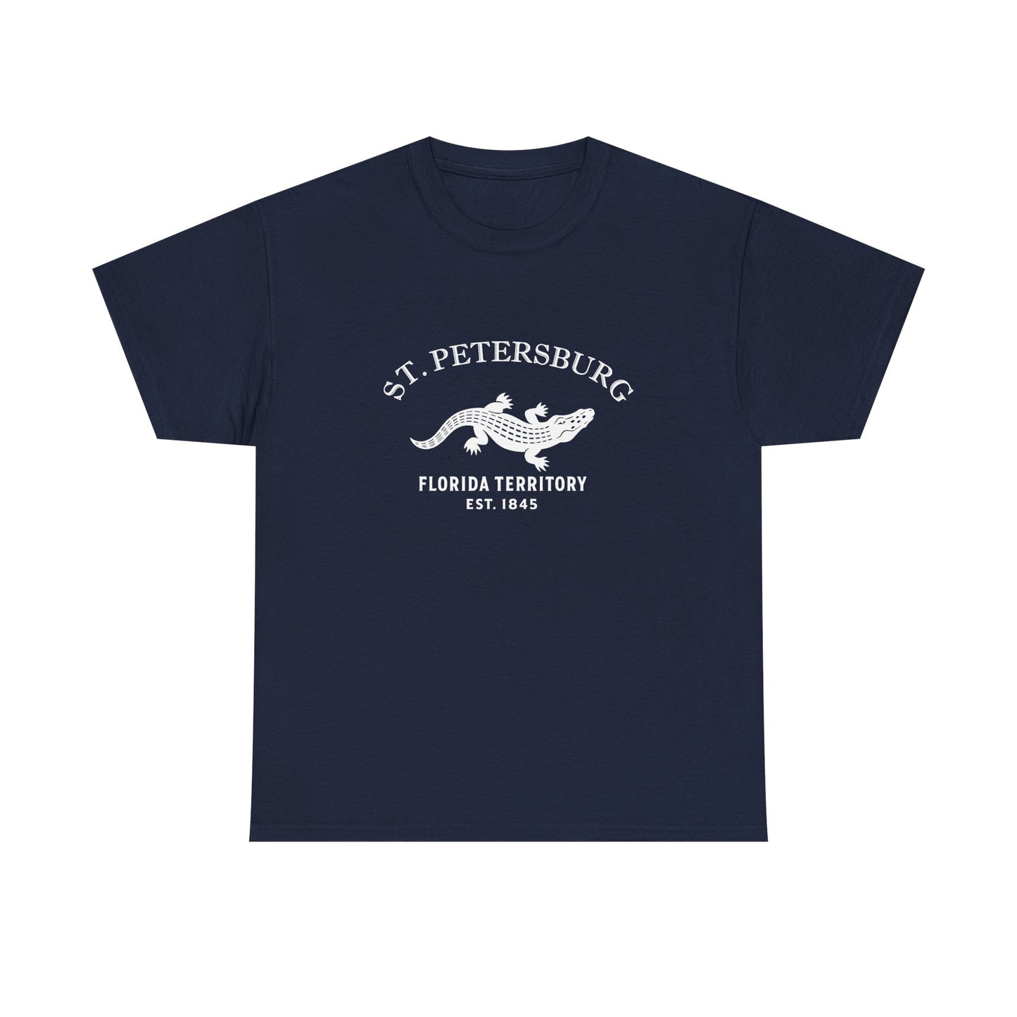 St Petersburg Florida Vintage Retro Unisex Heavy Cotton Tee - White Logo