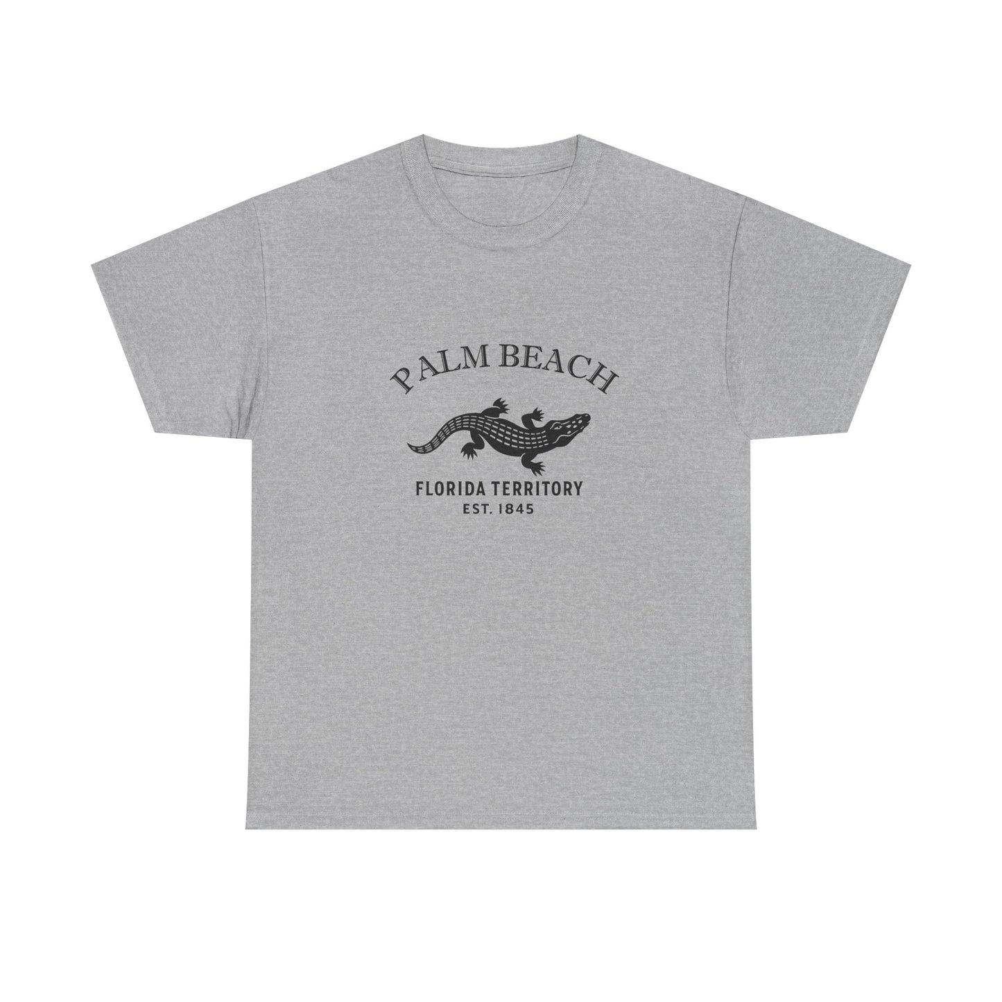 Palm Beach Florida Vintage Retro Unisex Heavy Cotton Tee - Black Logo