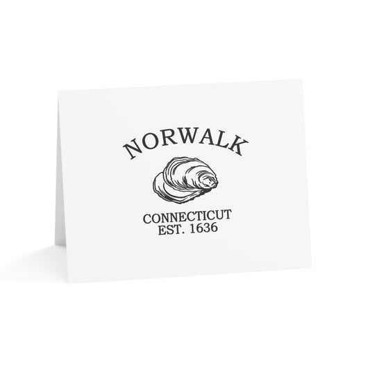 Norwalk Connecticut Vintage Retro Thank You Card Set - Black Logo