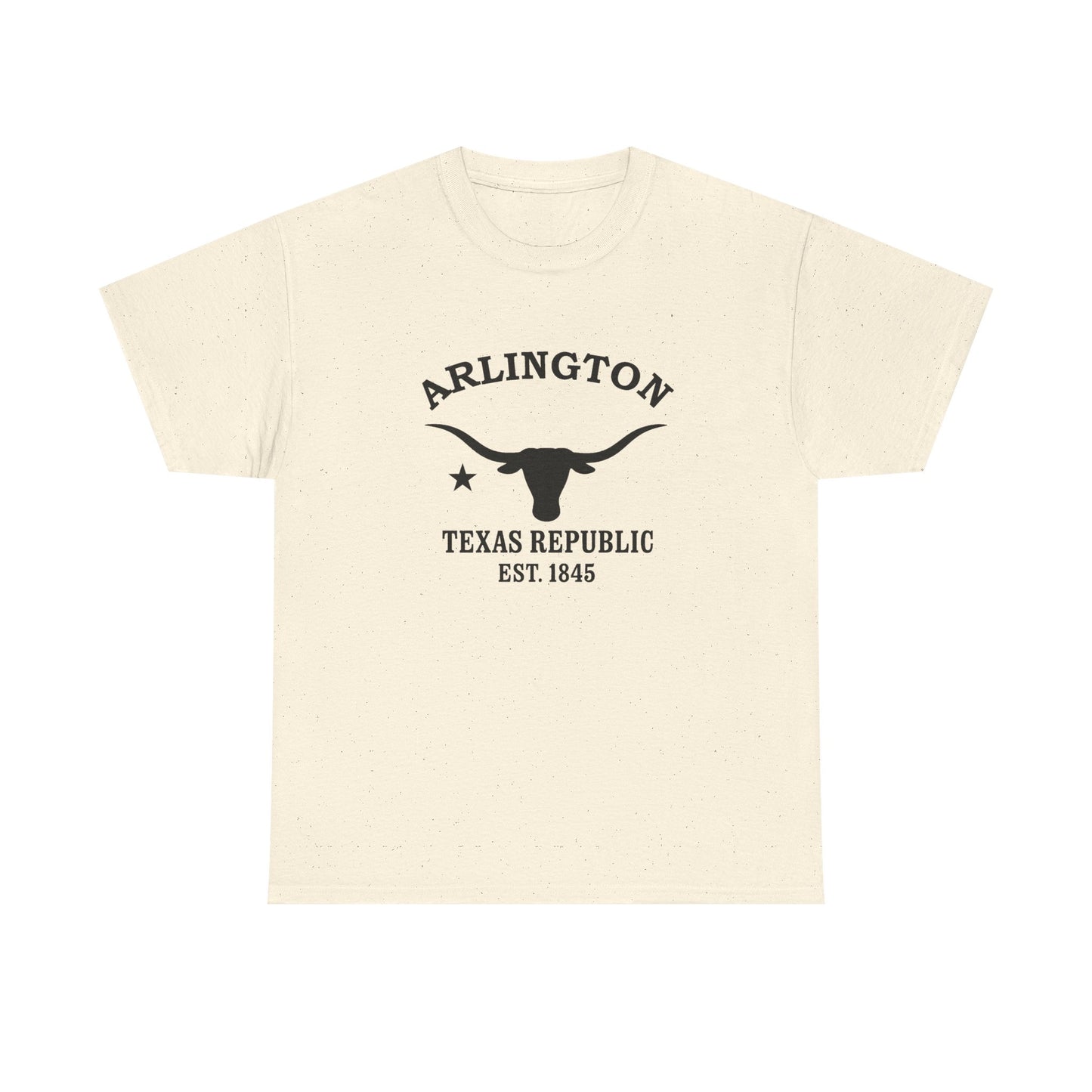 Arlington Texas Vintage Retro Unisex Heavy Cotton Tee - Black Logo