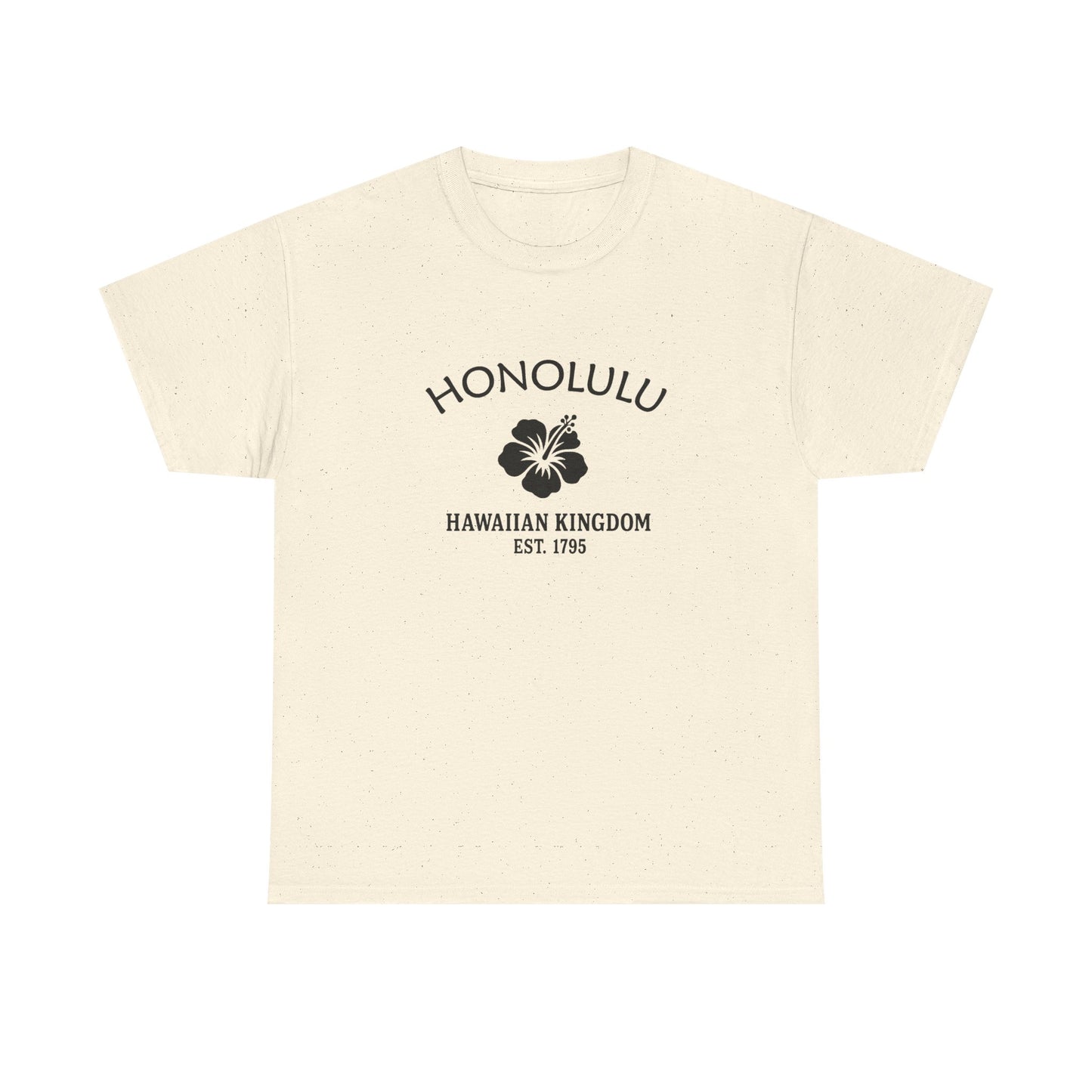 Honolulu Hawaii Vintage Retro Unisex Heavy Cotton Tee - Black Logo