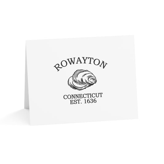 Rowayton Connecticut Vintage Retro Thank You Card Set - Black Logo