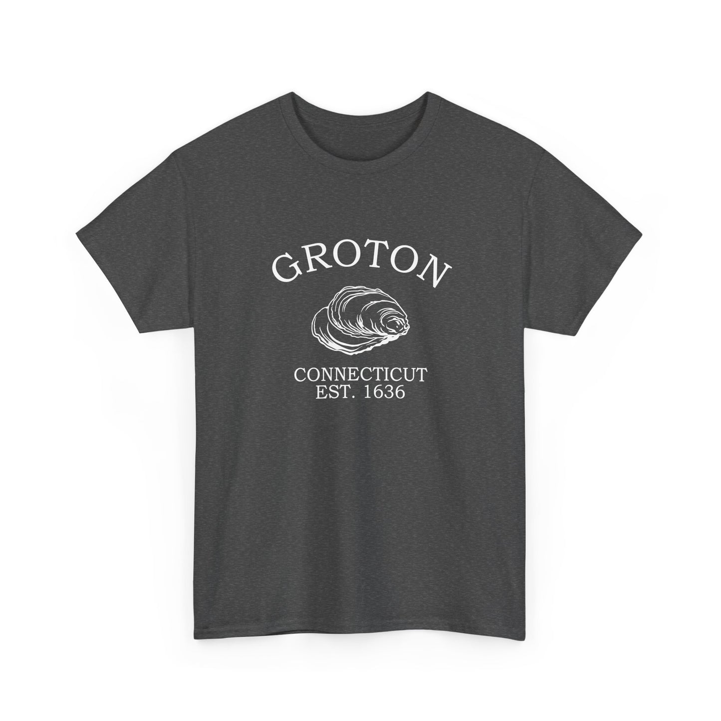Groton Connecticut Vintage Retro Unisex Heavy Cotton Tee - White Logo